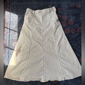 Banana Republic Cream Maxi A-Line Skirt Work